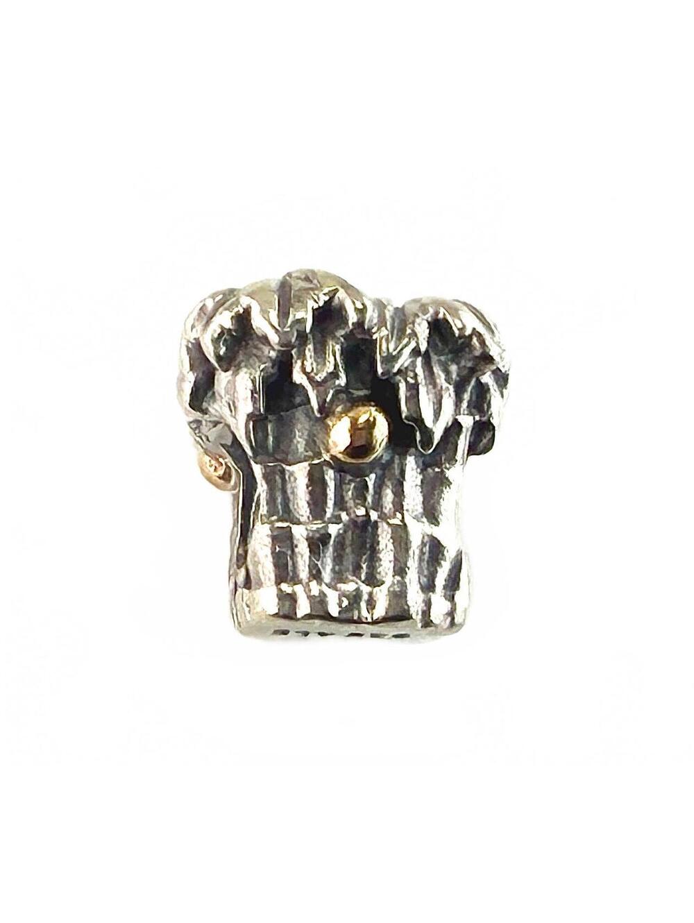 Pandora Retired Two Tone Sterling Silver 14k Gold Palm Trees Charm 925 Beach